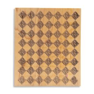 Great Impressions Rubber‎ Stamp Vintage Y2K Wood Mounted Harlequin Diamond